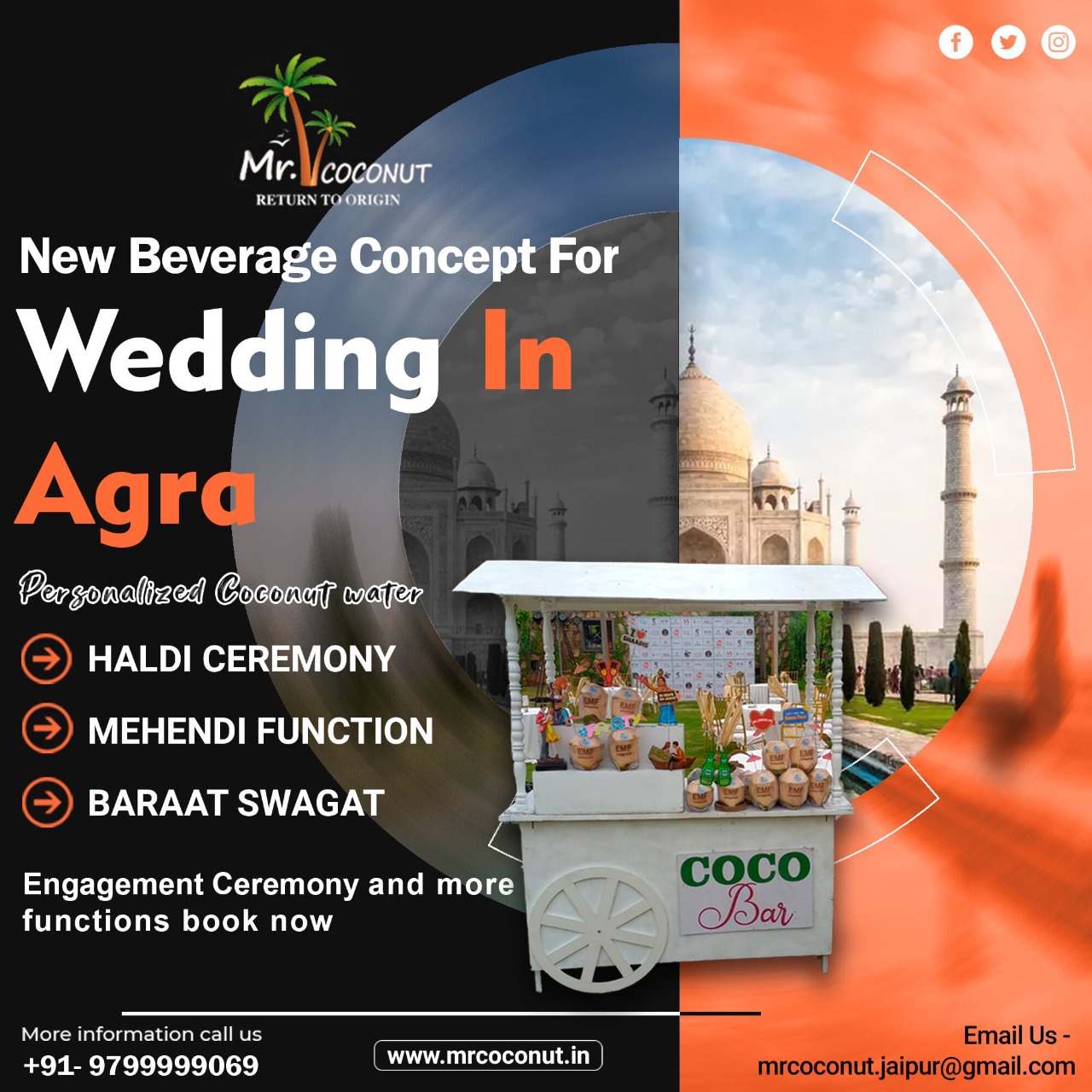 A Grand Wedding at The City of Taj “Agra” with Mr. Coconut